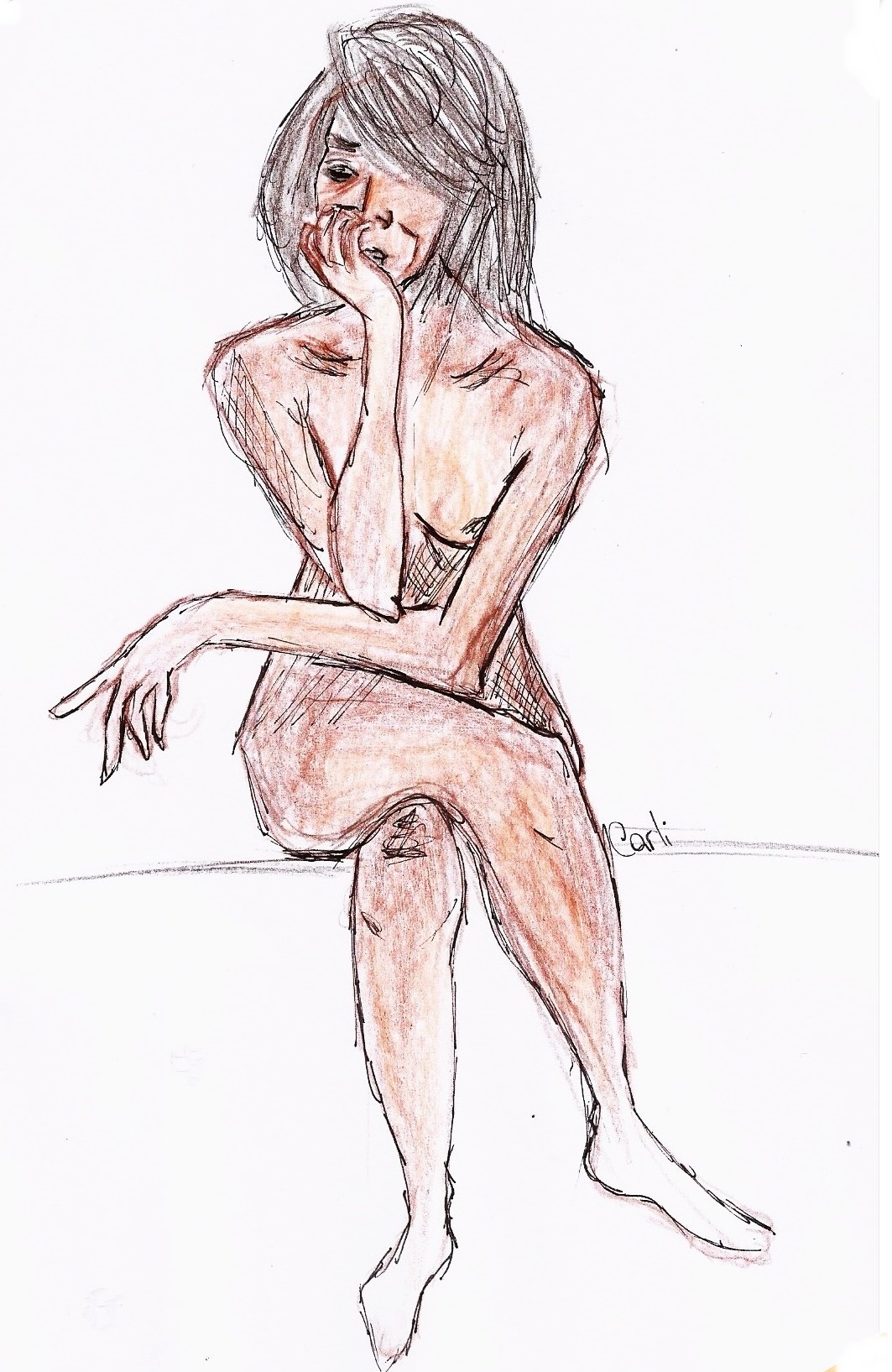 Mujer perdida en sus pensamientos